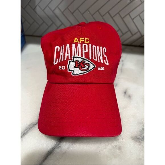 Men's 47 Kansas City Chiefs 2022 Conference Champions Clean Up Adjustable Hat - Picture 1 of 8